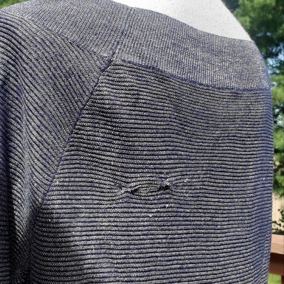 Chicos off shoulder shirt 3 blue and silver - Picture 9 of 11